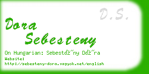 dora sebesteny business card